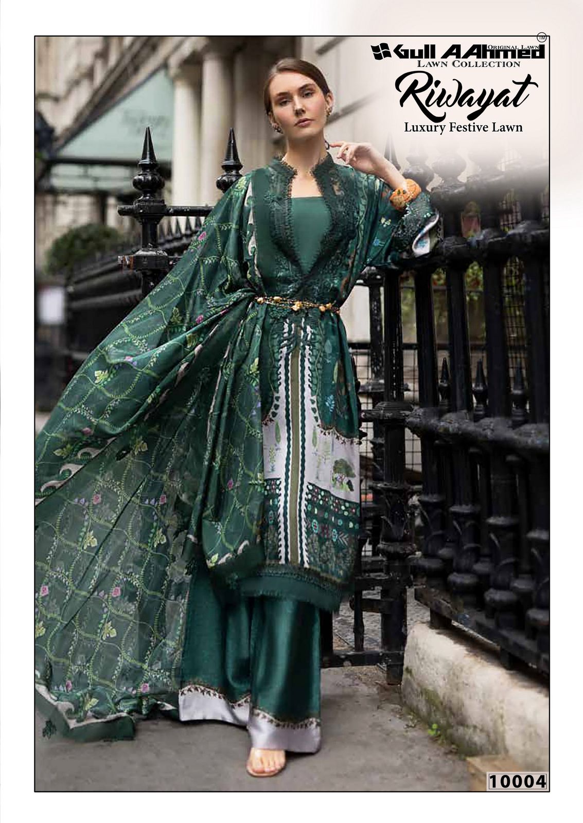 Riwayat Vol 10 By Gull A Ahmed Lawn Cotton Pakistani Dress Material Orders In India